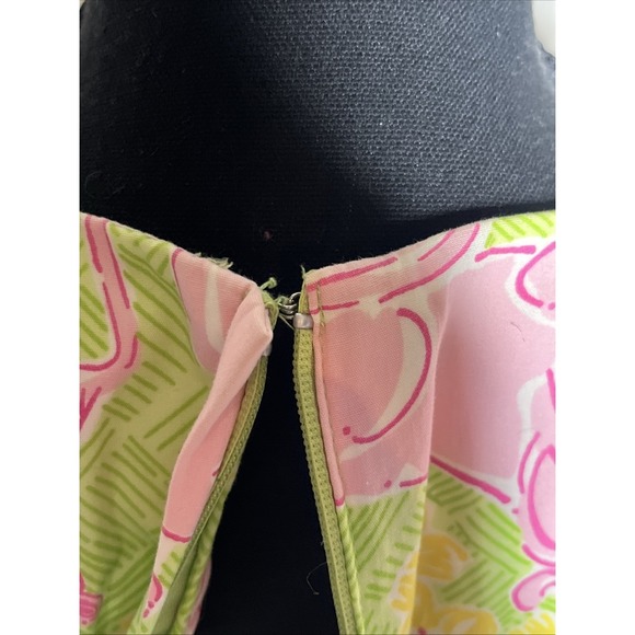 Lilly Pulitzer Women's Party Animals Lattice Waist Sheath Dress White Label Sz 6 - Picture 5 of 6